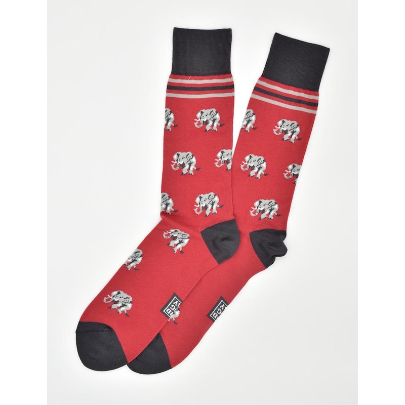 Elephant Stampede: Socks – Red