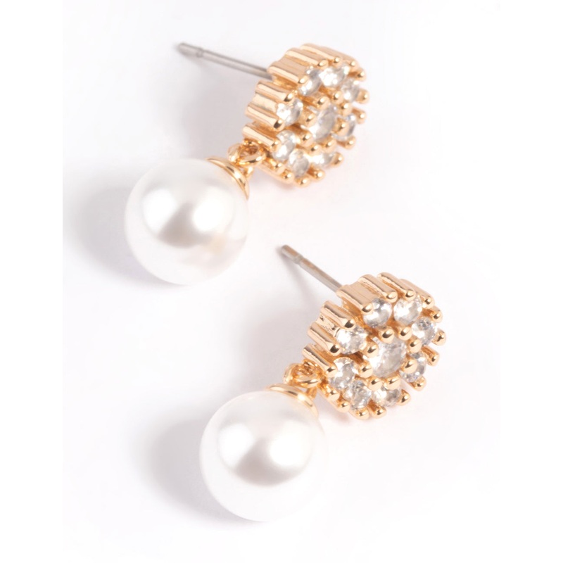 Gold Cubic Zirconia Butterfly Huggie Hoop Earrings