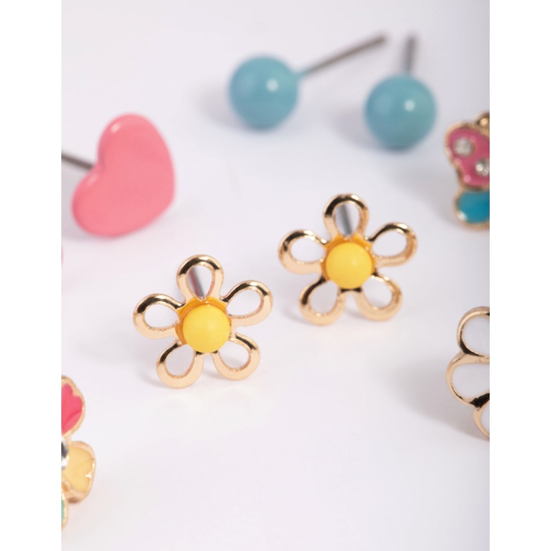 Kids Bright Garden Stud Earring 6-Pack
