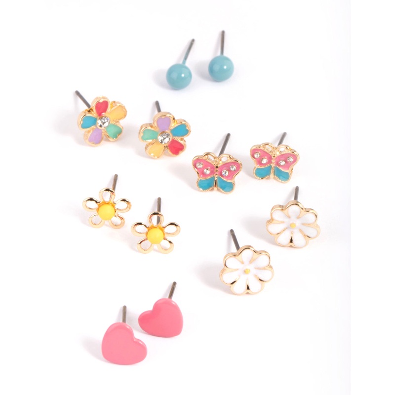 Kids Bright Garden Stud Earring 6-Pack