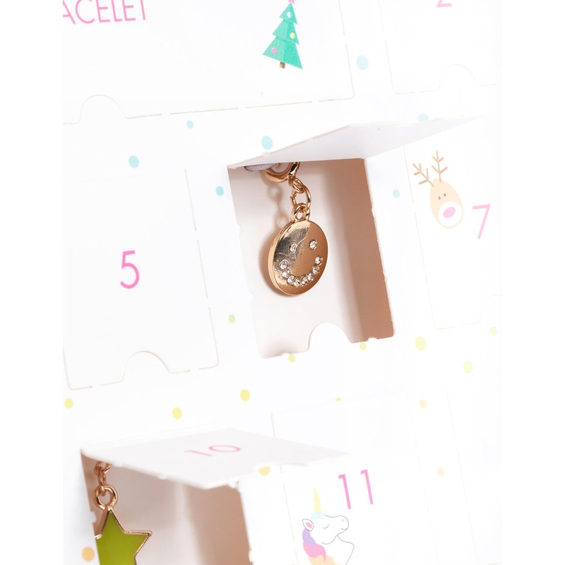Kids Gold Charm Bracelet 12-Day Advent Calendar