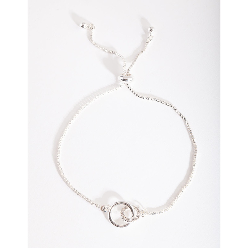 Silver Diamante Linked Bracelet