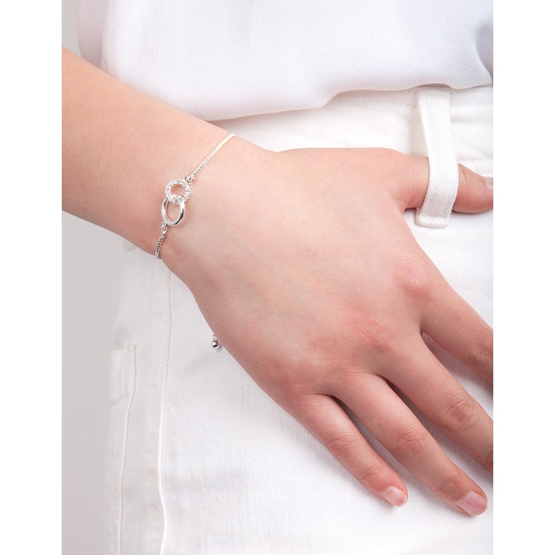 Silver Diamante Linked Bracelet