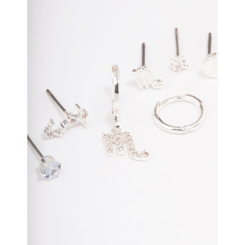 Silver Plated Scorpio Earring Pack
