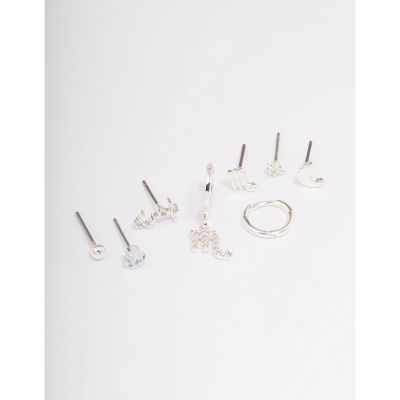 Silver Plated Scorpio Earring Pack