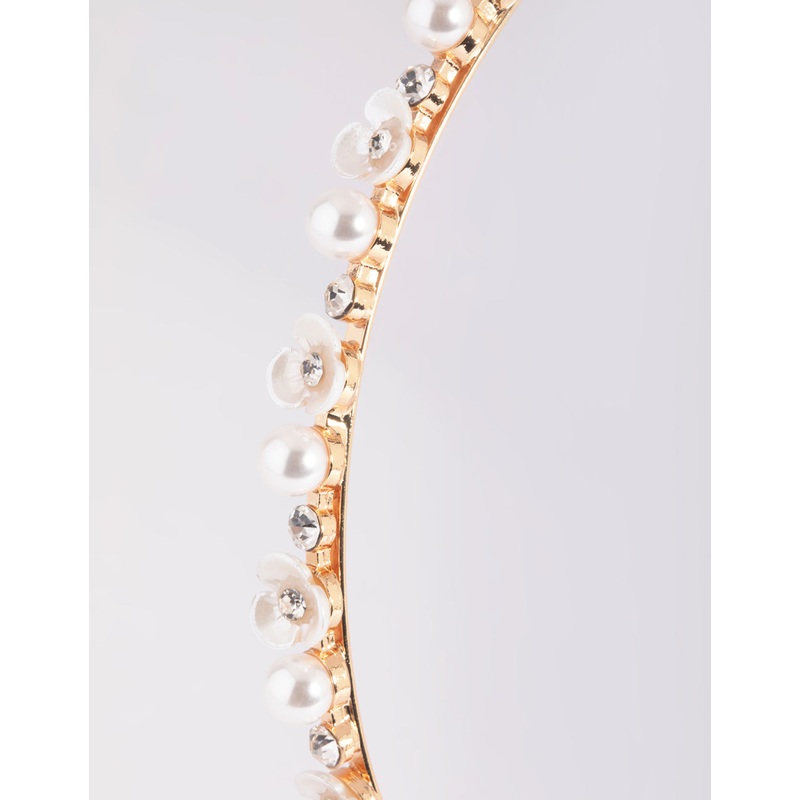 Pearl & Flower Headband