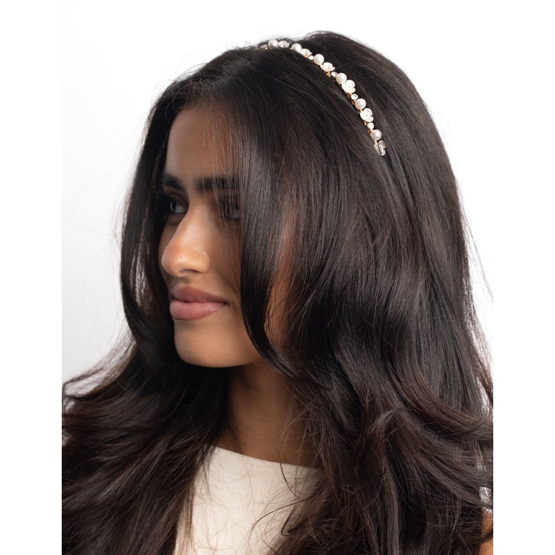 Pearl & Flower Headband