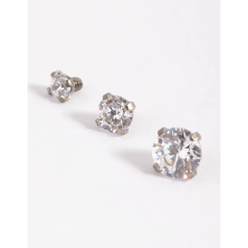 Titanium Ascending Diamante Dermal Anchor