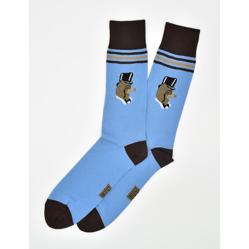 High Roller Bear: Socks – Blue