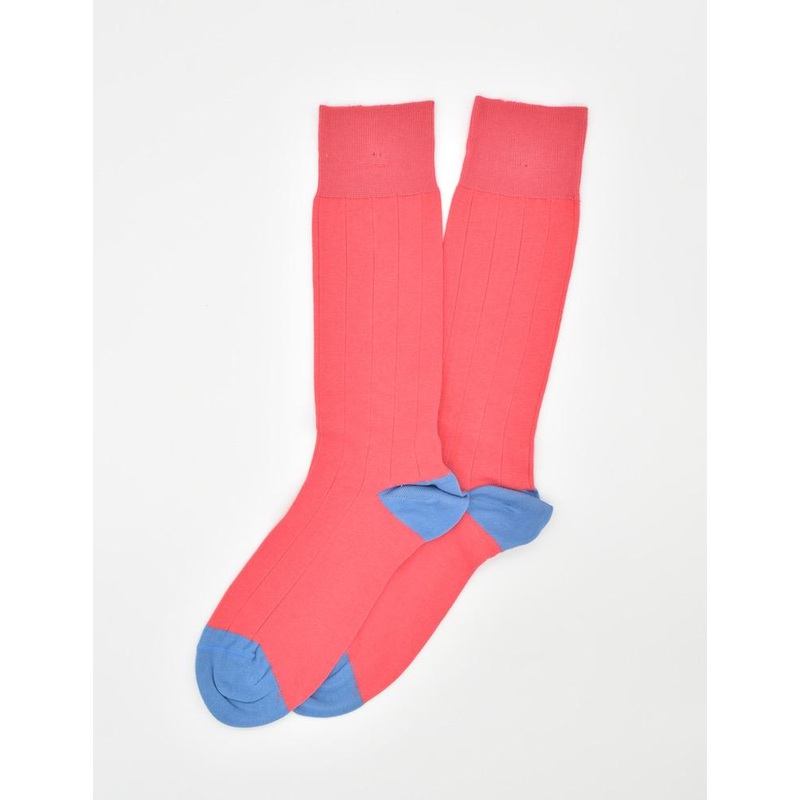 Pedigree Mid-Calf Solid: Socks – Coral