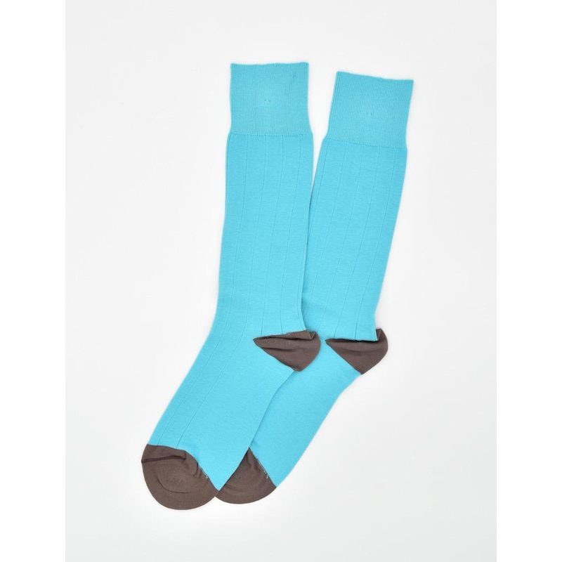 Pedigree Mid-Calf Solid: Socks – Turquoise