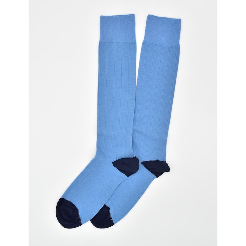 Pedigree Over the Calf Solid: Socks – Blue