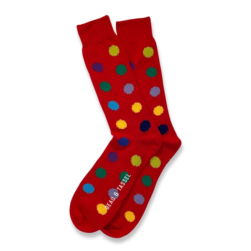 Royal Spots: Portabello Red – Combed Cotton