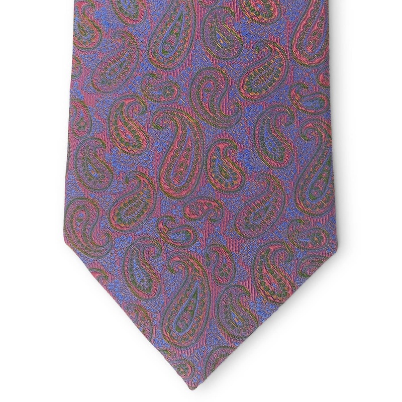 Bespoke Paisley Pop: Tie – Blue