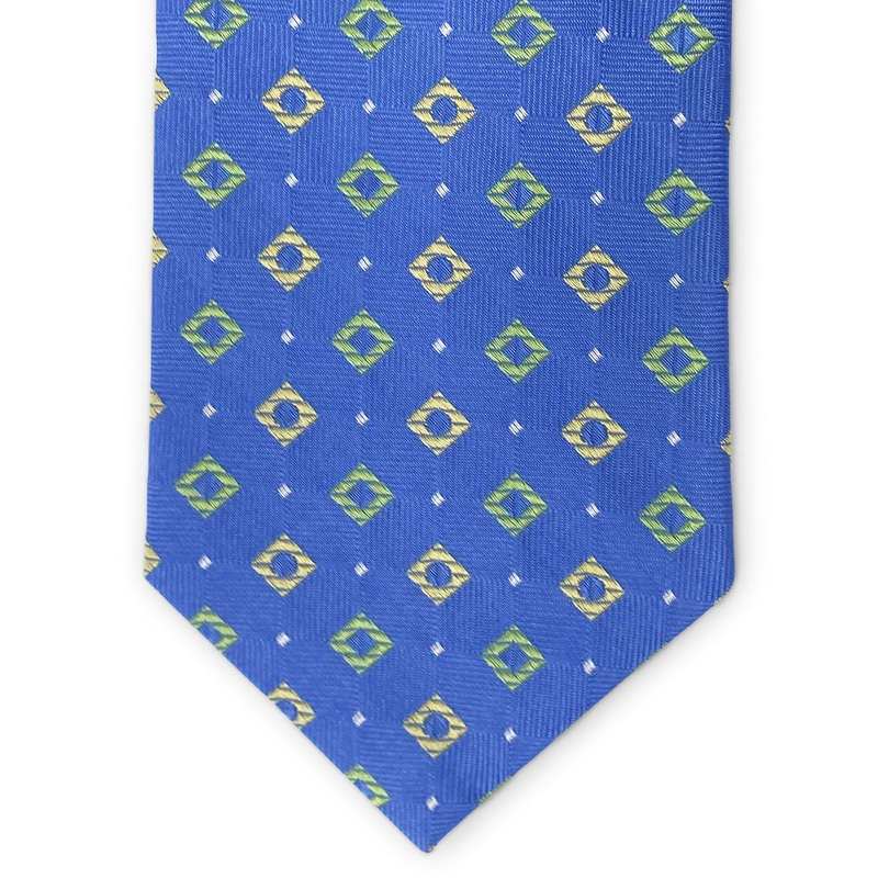 Bespoke Squares on the Bias: Tie – Blue