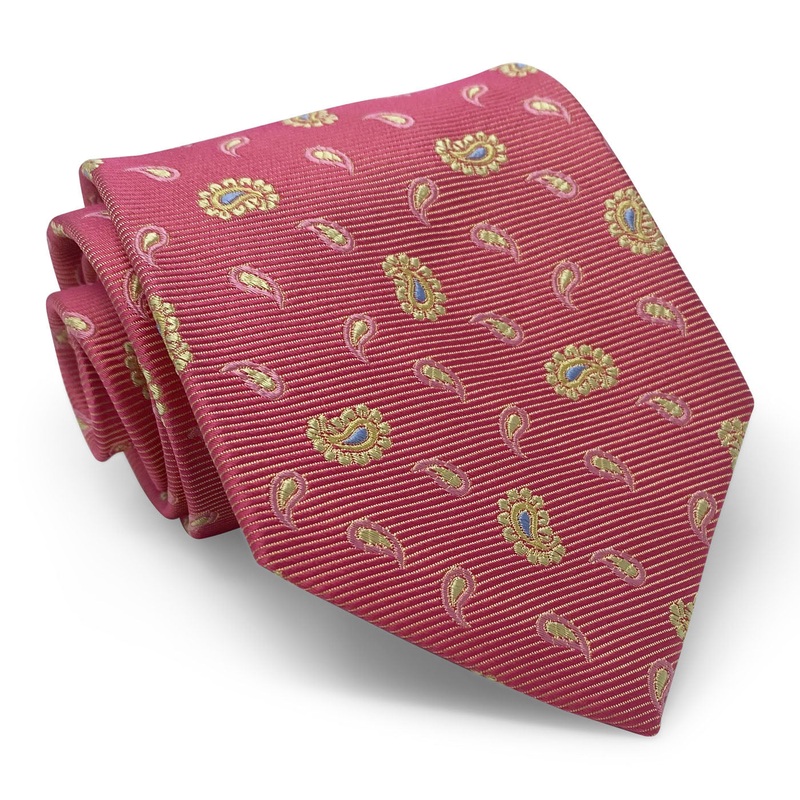 Bespoke Hero Paisley: Tie – Red/Pink/Yellow