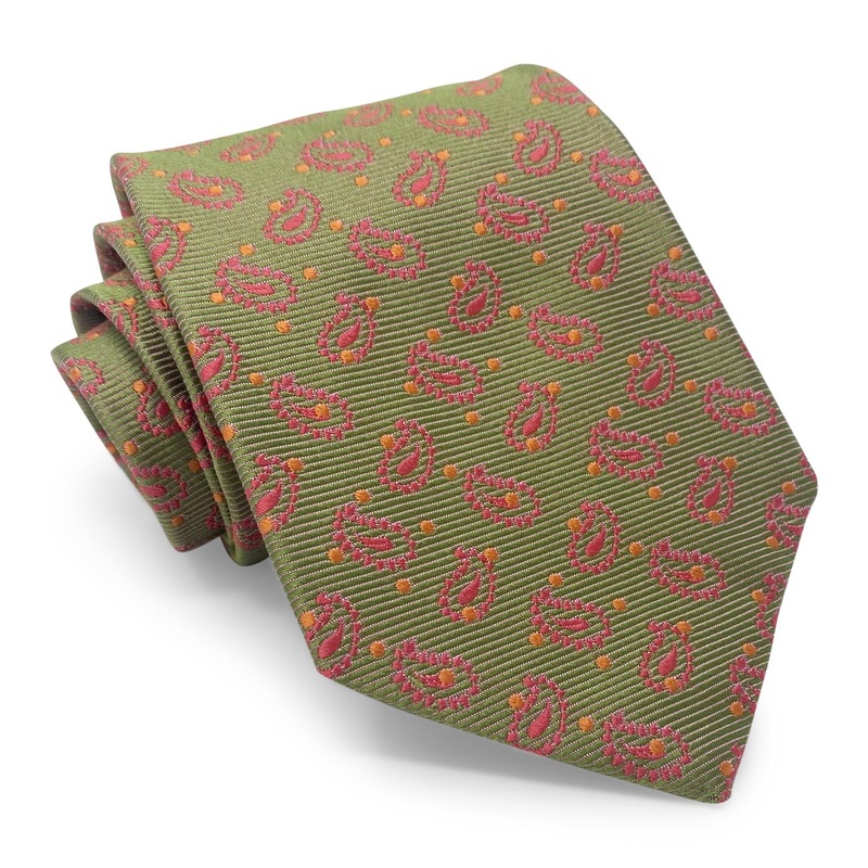 Bespoke Paisley Dot: Tie – Green