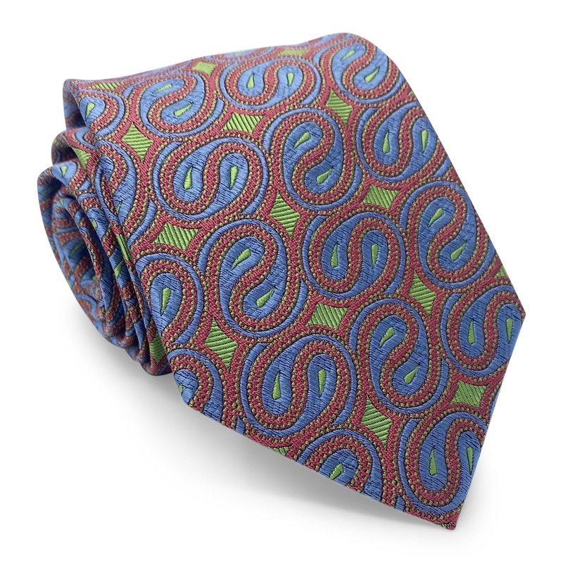 Bespoke Paisley Yin Yang: Tie – Green