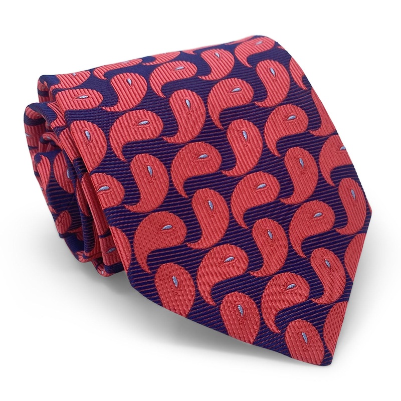 Bespoke Upstream Paisley: Tie – Navy