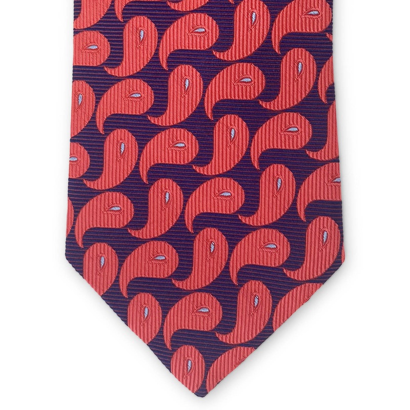 Bespoke Upstream Paisley: Tie – Navy