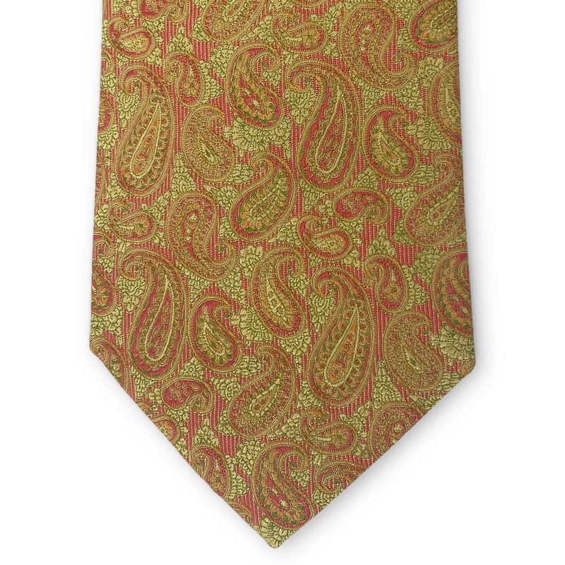 Bespoke Paisley Pop: Tie – Yellow