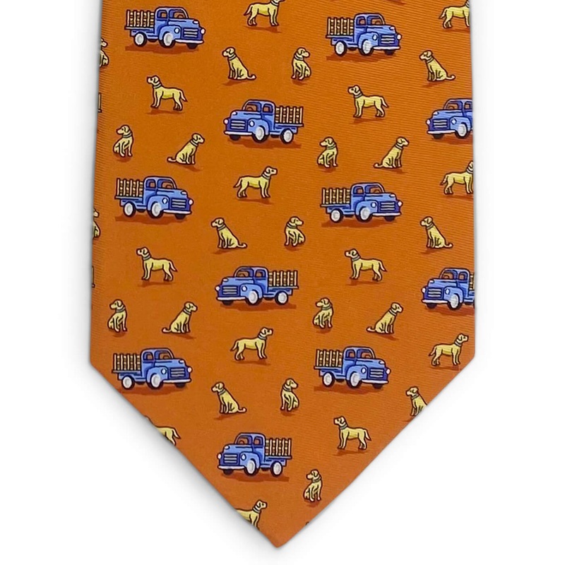 Dogs Love Trucks: Tie – Orange