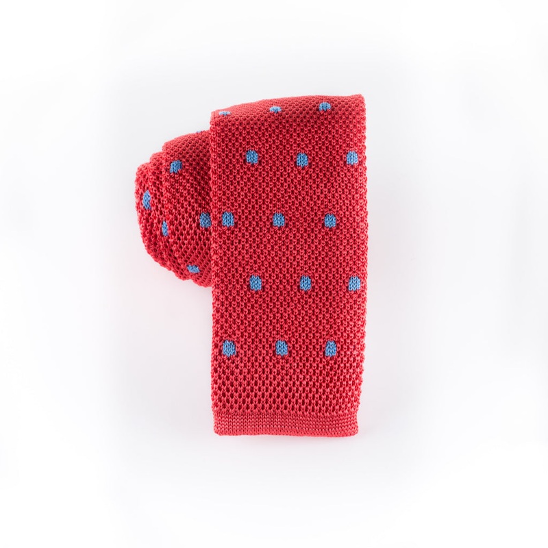 Dots – Knit Tie|Blue with White|Red with Blue|Red with White