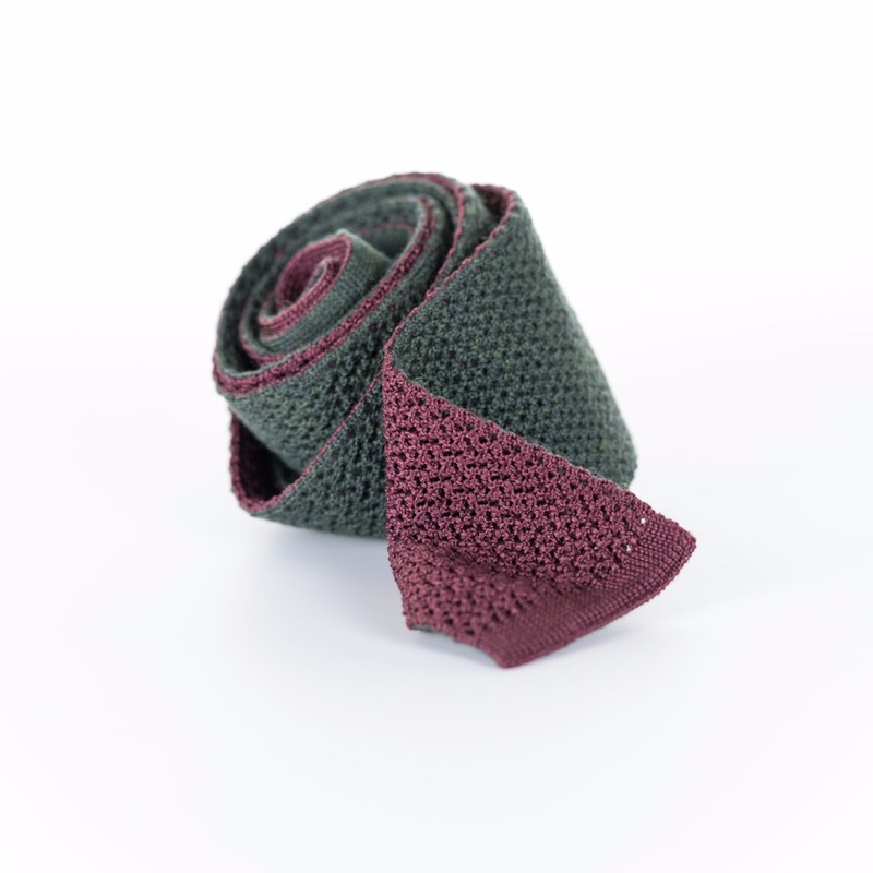 Reversible – Knit Tie|Olive/Aubergine|Red/Olive|Burnt Orange/Olive