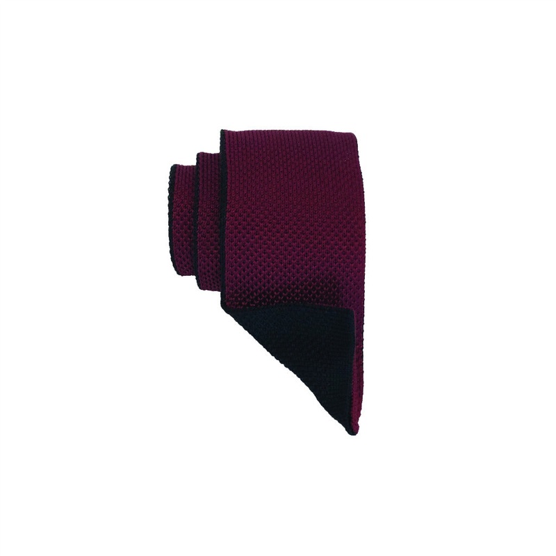 Reversible – Knit Tie|Red with Purple|Red with Black