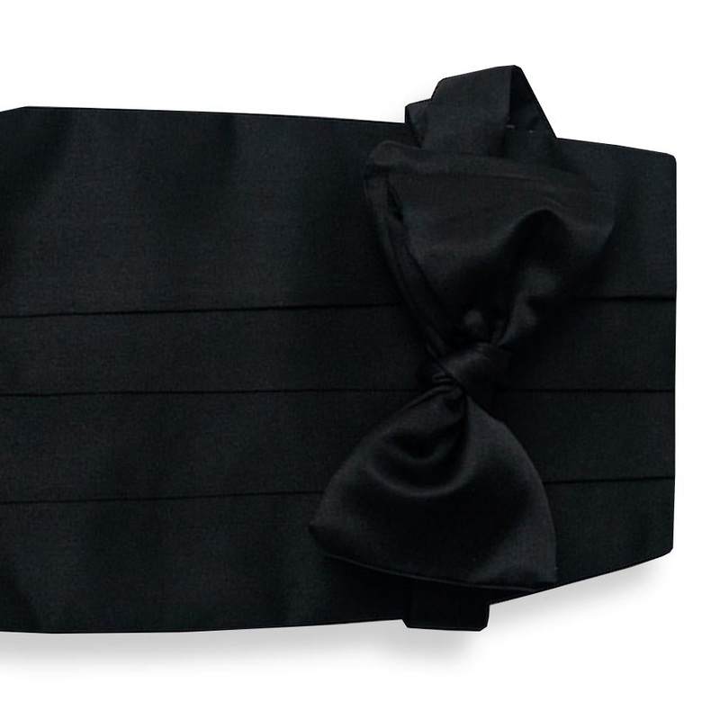 Classic Solid: Cummerbund Set – Black
