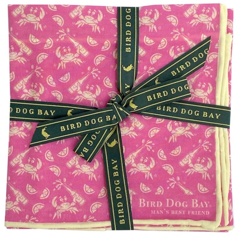 Drunken Crab: Cotton Pocket Square – Fuchsia