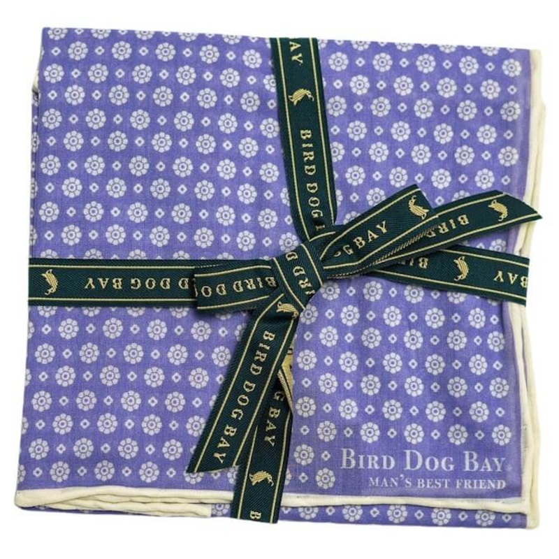 Flower Power: Cotton Pocket Square – Purple