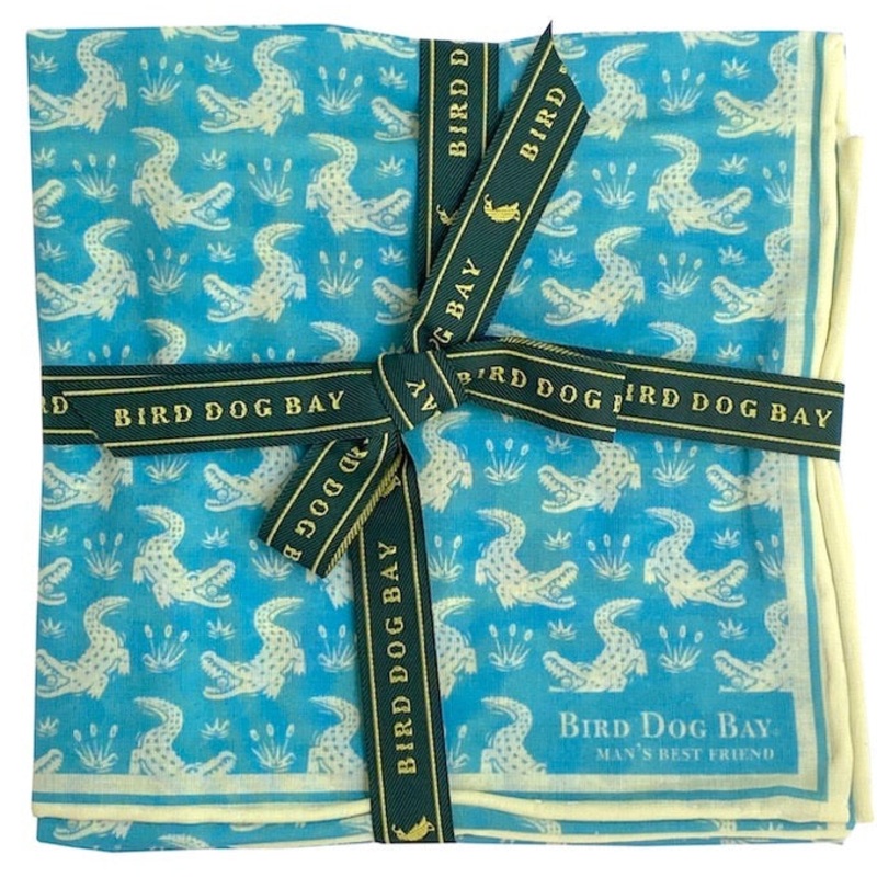 Gator Golf: Cotton Pocket Square – Light Blue