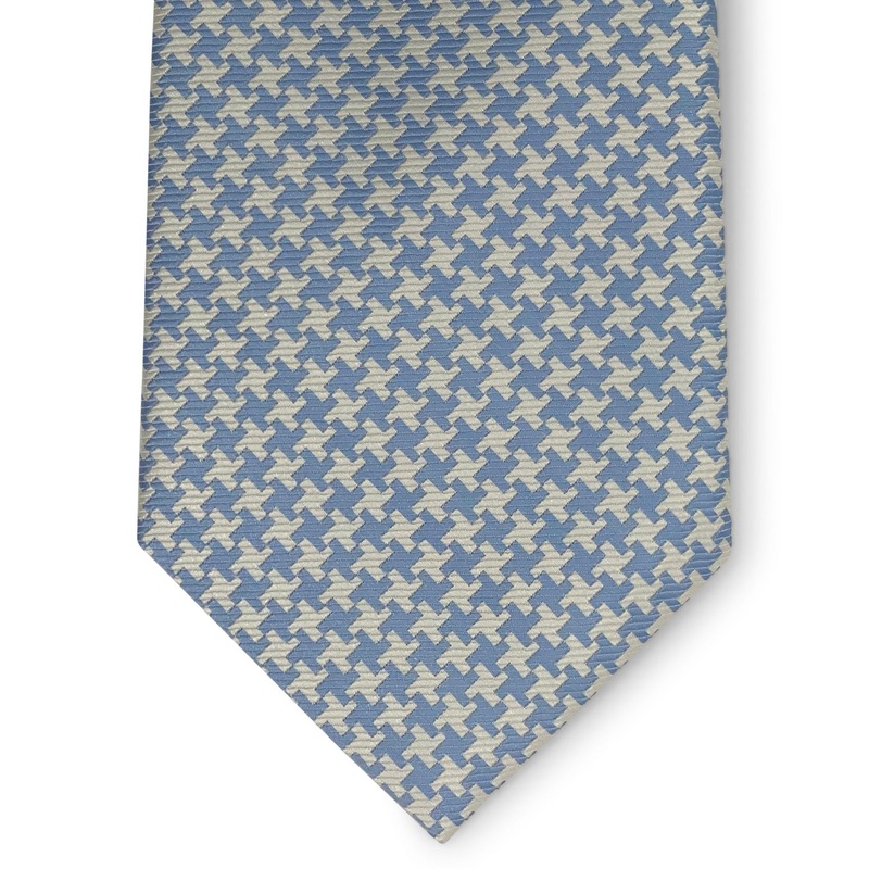 Gatsby Houndstooth: Tie – Light Blue