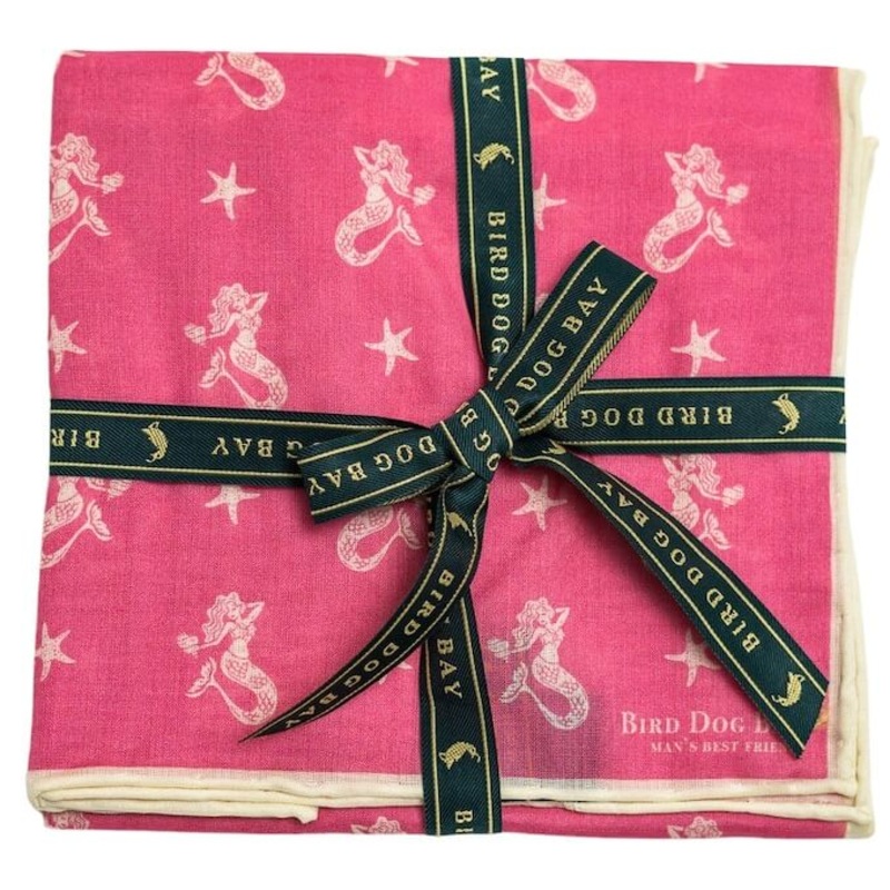 Mermaid Mixer: Cotton Pocket Square – Pink