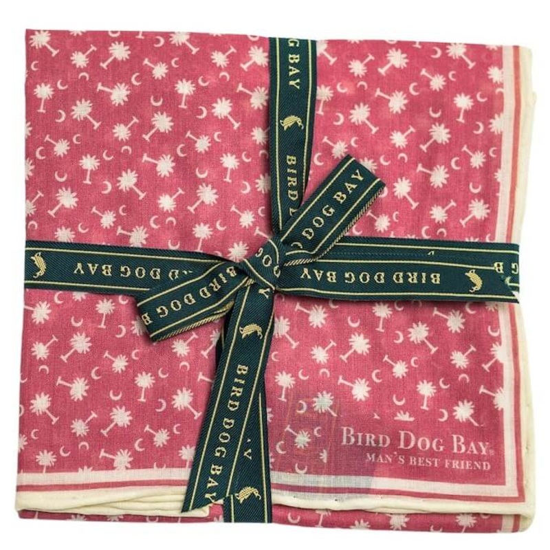Palmetto Moon: Cotton Pocket Square – Coral