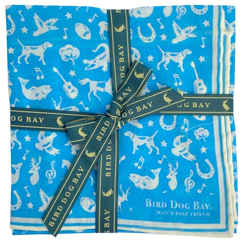 Southern Soire: Cotton Pocket Square – Blue