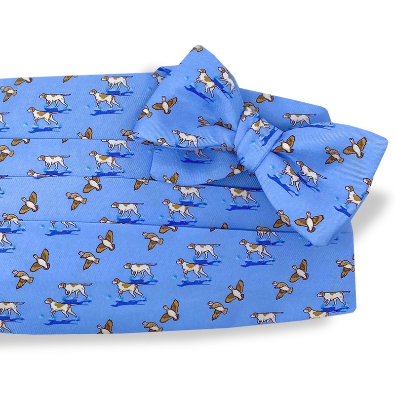 Quail Hunt: Cummerbund Set – Light Blue