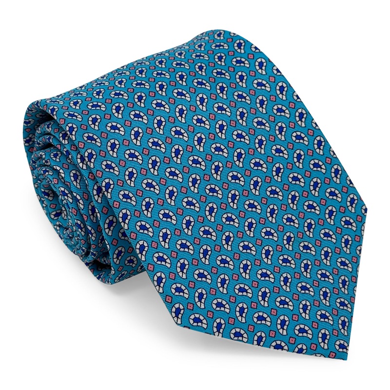 Pablito Paisley: Tie – Turquoise
