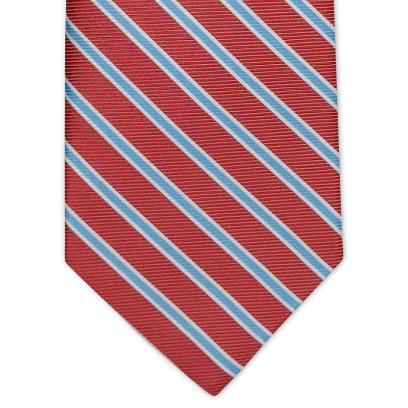 Whitman: Tie – Coral/Light Blue