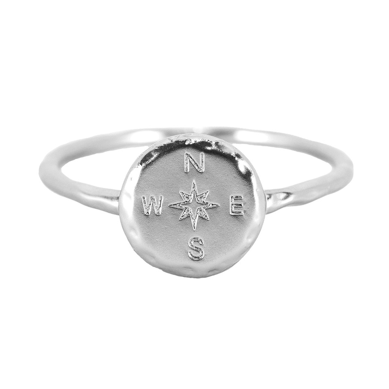 Compass Ring in Silver|5|6|7|8|9