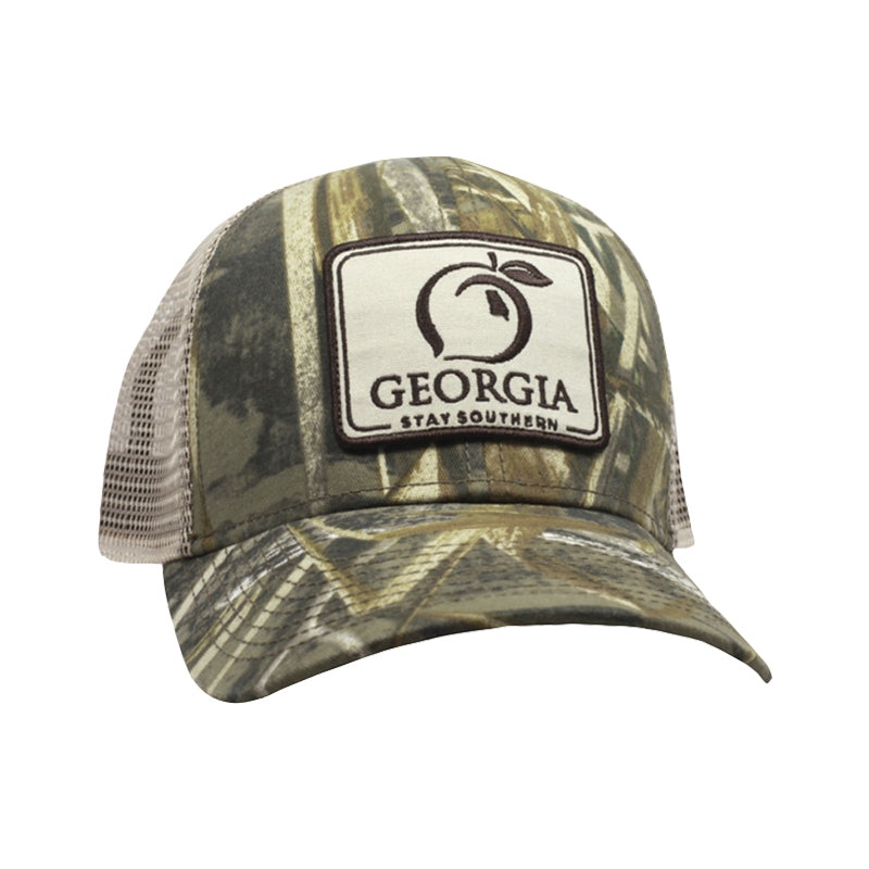 Georgia Patch Trucker Hat|Camo|Lake Blue/White|Lake Blue/Red|Red/Black|Burgundy