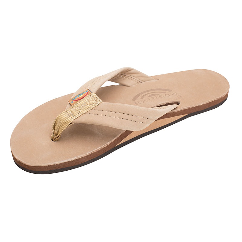 Ladies Single Layer Wide Strap Premier Leather Sandal