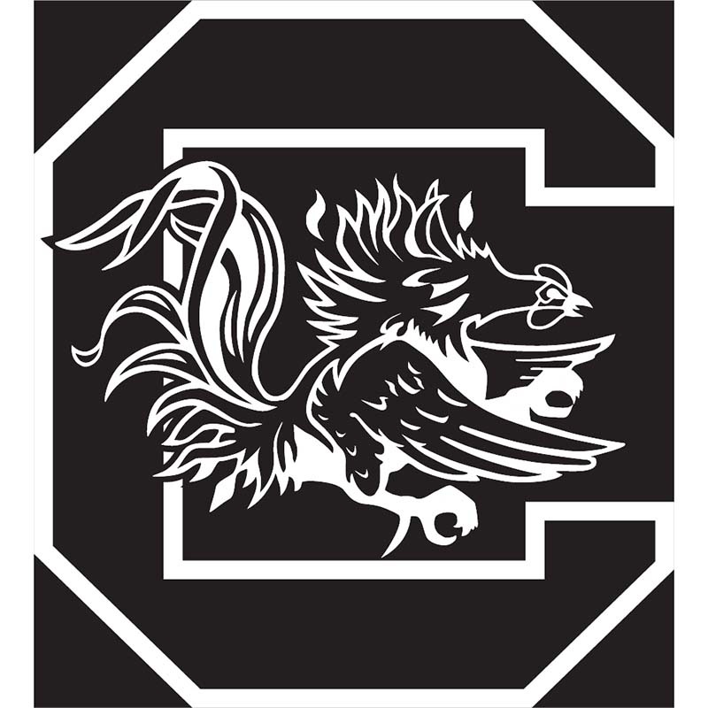 USC 6 inch Block C Decal|Color|White