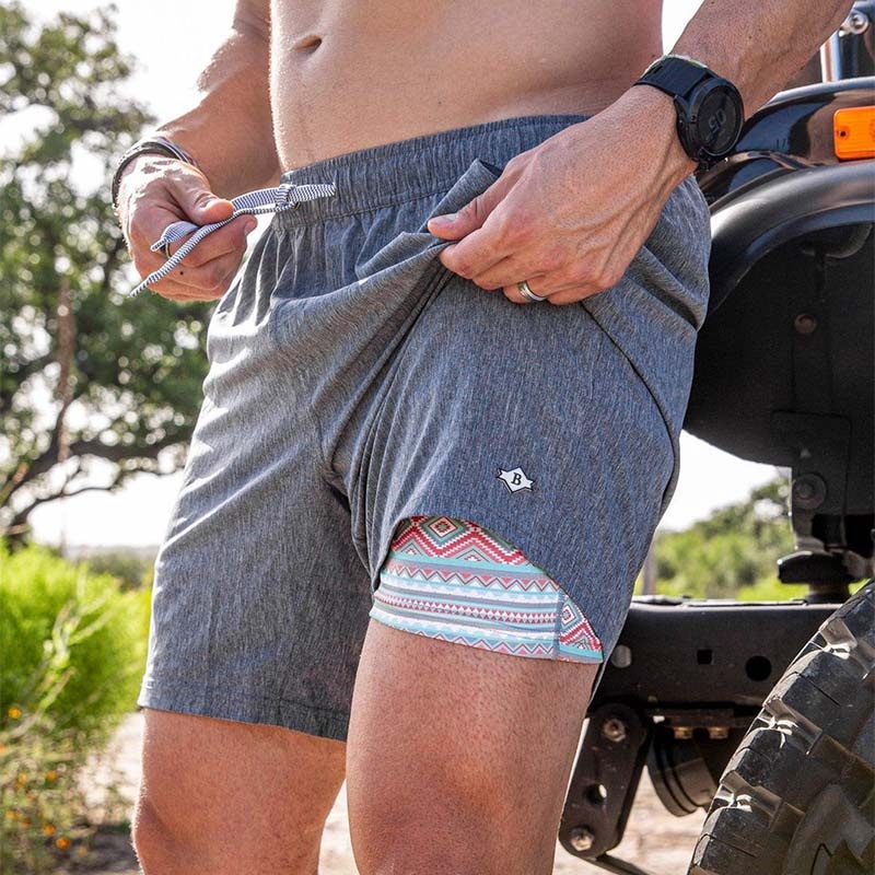 Men’s Dark Heather Grey Athletic Performance Shorts