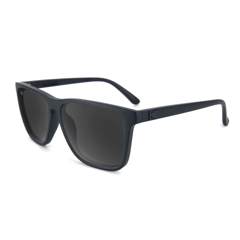 Knockaround Fast Lanes Sunglasses Matte Black on Black Smoke