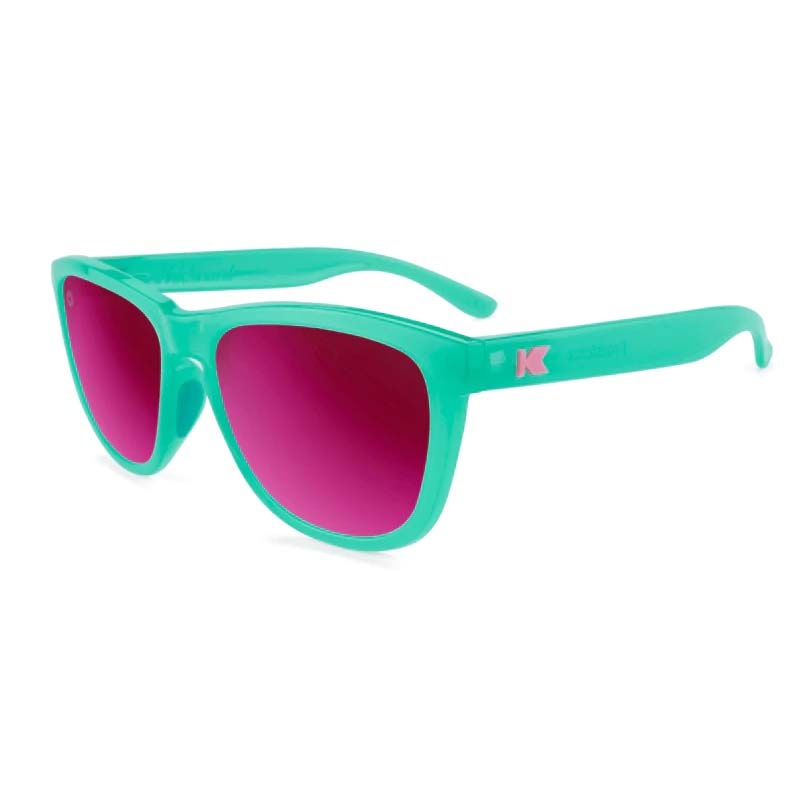 Knockaround Premium Sports Sunglasses in Aquamarine and Fuchsia
