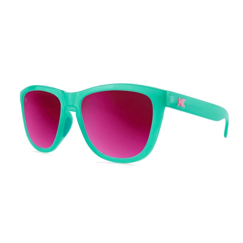 Knockaround Premium Sports Sunglasses in Aquamarine and Fuchsia