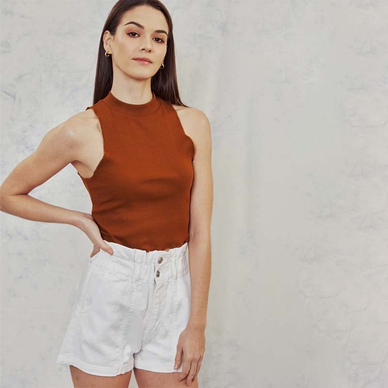White Paperbag Waist Shorts|S|M|L|XL