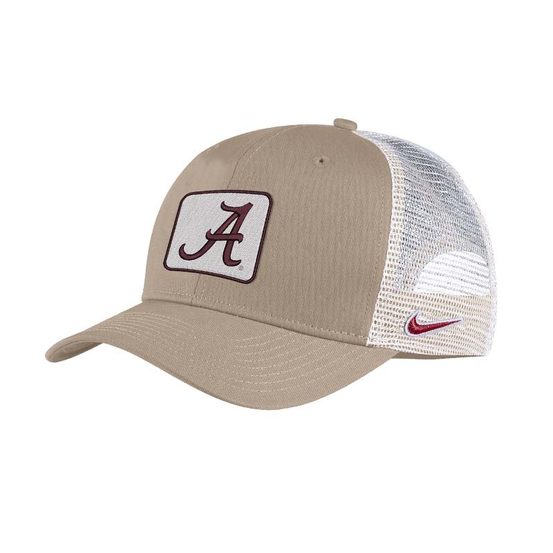 Alabama Classic Patch Trucker|Khaki|Team Crimson